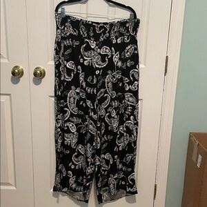 Philosophy Monochrome Floral Wide Leg Pants